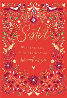 XMAS SISTER FLORAL RED