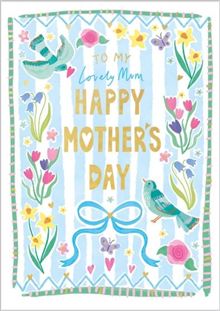MD CARD SPRING FLORAL STRIPE