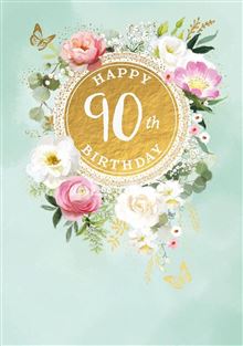 LGE AGE 90 FEM PAINTED FLOWERS