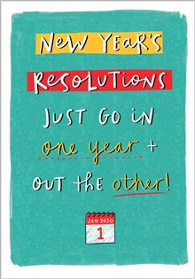 XMAS CARD NEW YEAR RESOLUTIONS