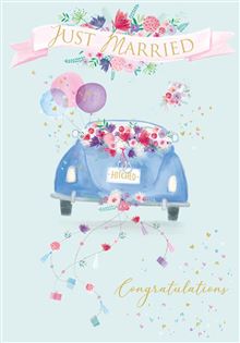 WEDDING CAR JUST MARRIED