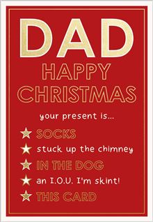 XMAS CARD RED DAD