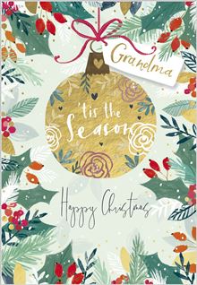 XMAS CARD GMA BAUBLE