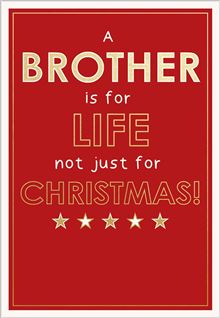 XMAS CARD BRO RED