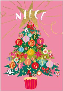 XMAS CARD NIECE XMAS TREE