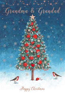 XMAS CARD GPARENTS TREE