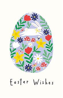 EA LILAC EGG AND WHITE BUNNY